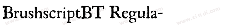 BrushscriptBT Regula字体转换